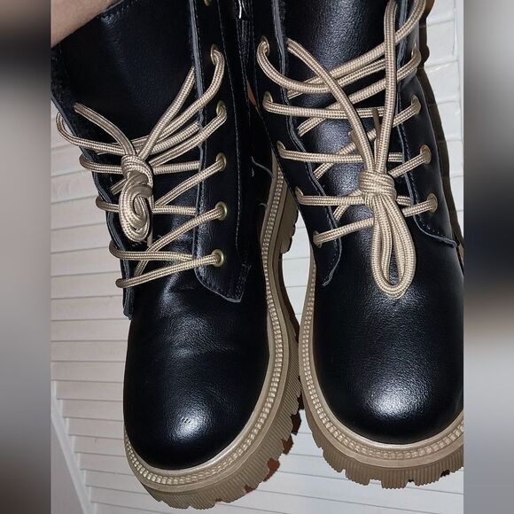 Ladies combat boots sz 8 - Picture 6 of 12